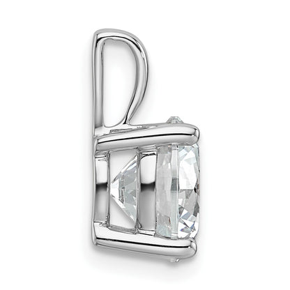 14k White Gold 3 Ct. Certified Lab Grown Diamond VS/SI+ G+ Round Complete Four Prong Pendant