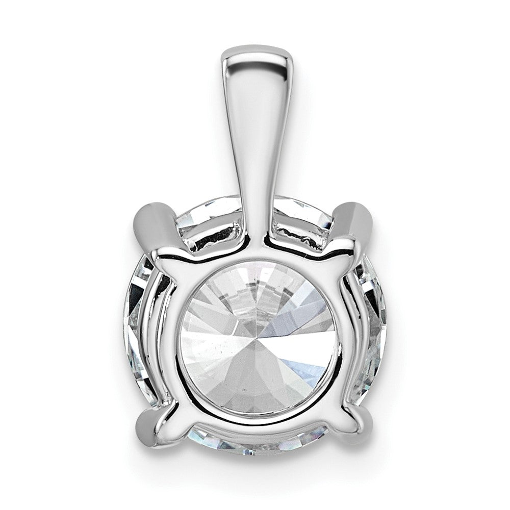 14k White Gold 3 Ct. Certified Lab Grown Diamond VS/SI+ G+ Round Complete Four Prong Pendant