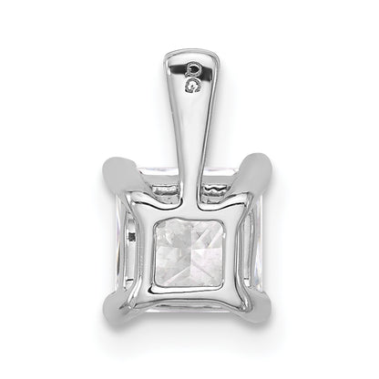 14k White Gold 1 Ct. Certified Lab Grown Diamond VS/SI+ G+ Princess Four Prong Pendant