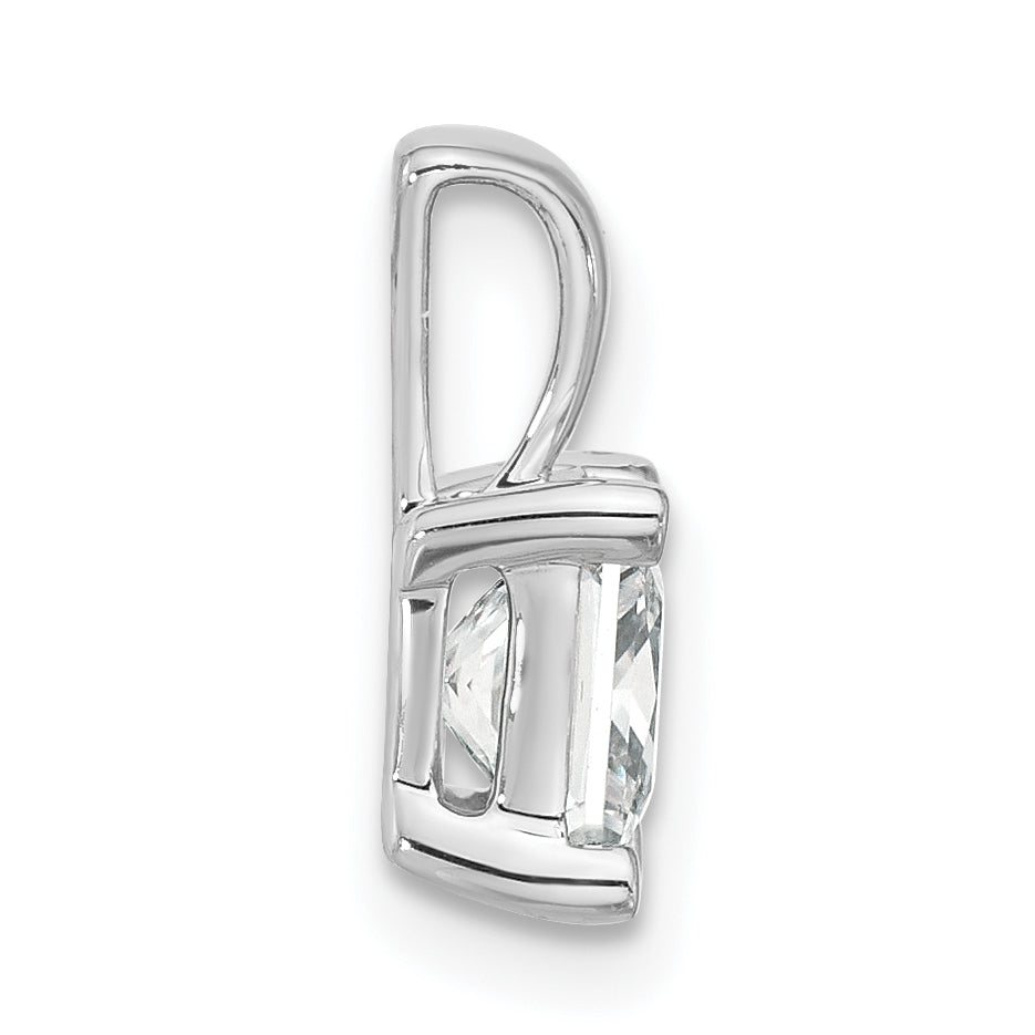 14k White Gold 1 1/2 Ct. Lab Grown Diamond VS/SI+ G+ Princess Four Prong Pendant