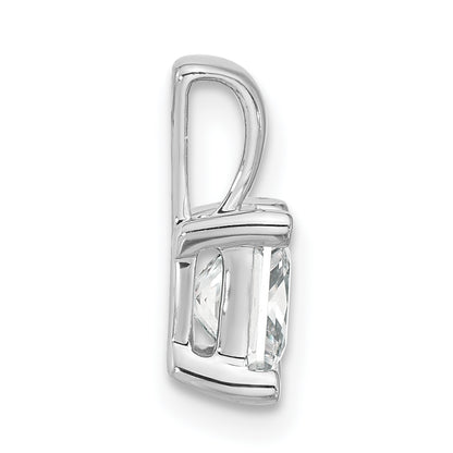 14k White Gold 1 1/2 Ct. Lab Grown Diamond VS/SI+ G+ Princess Four Prong Pendant