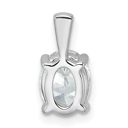 14k White Gold 1 1/2 Ct. Certified Lab Grown Diamond VS/SI+ G+ Oval Four Prong Pendant