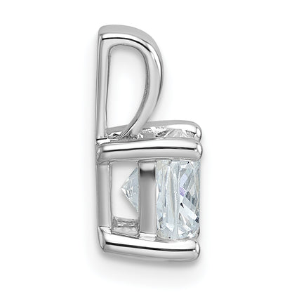 14k White Gold 1 1/2 Ct. Certified Lab Grown Diamond VS/SI+ G+ Cushion Four Prong Pendant