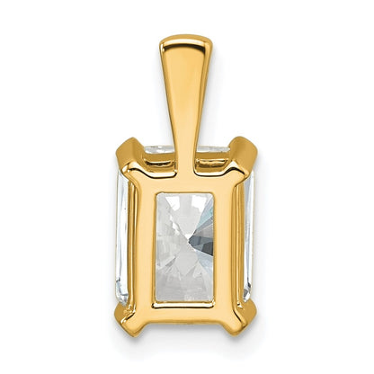 14k Yellow Gold 2 Ct. Certified Lab Grown Diamond VS/SI+ G+ Radiant Complete Four Prong Pendant