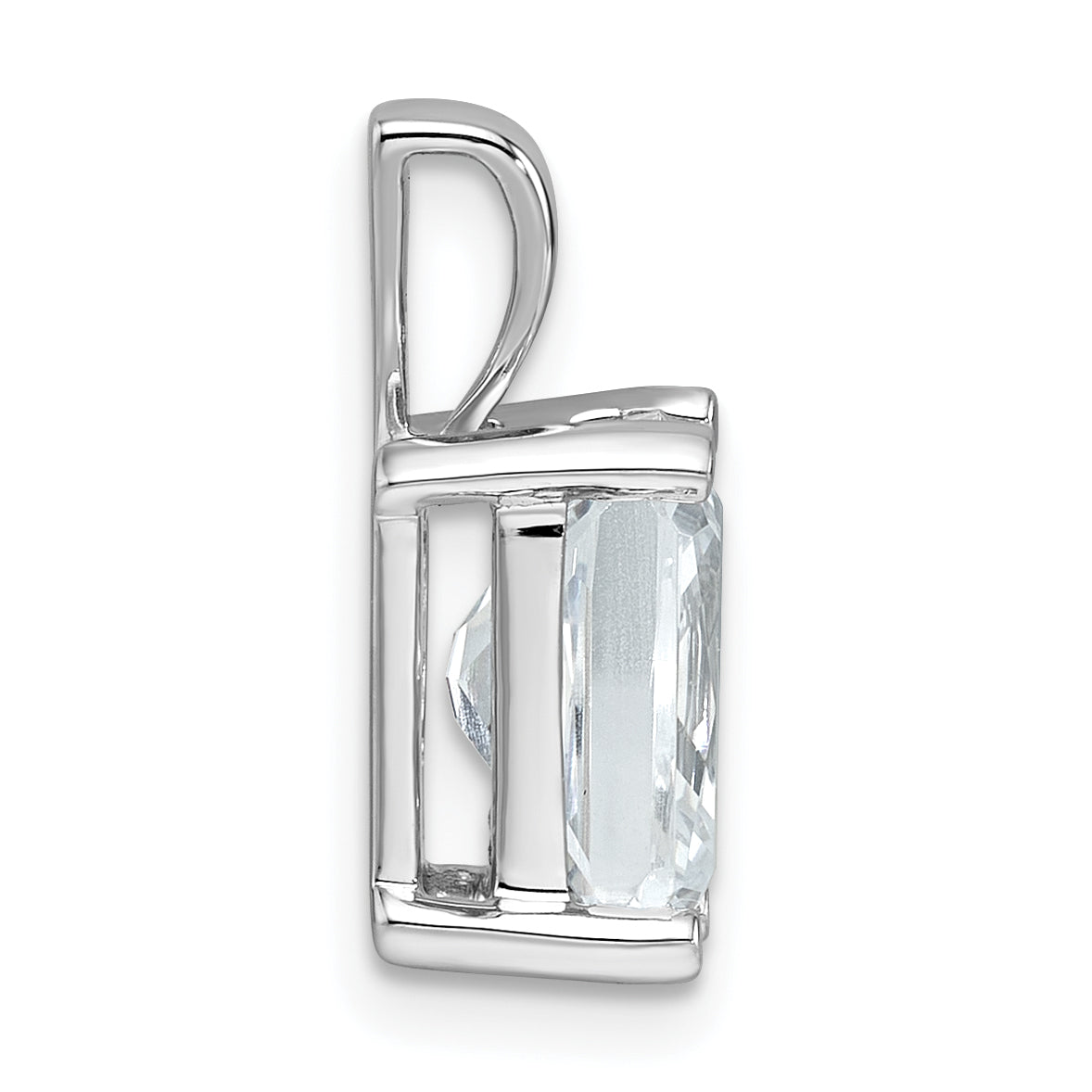 14k White Gold 2 1/2 Ct. Certified Lab Grown Diamond VS/SI+ G+ Radiant Four Prong Pendant