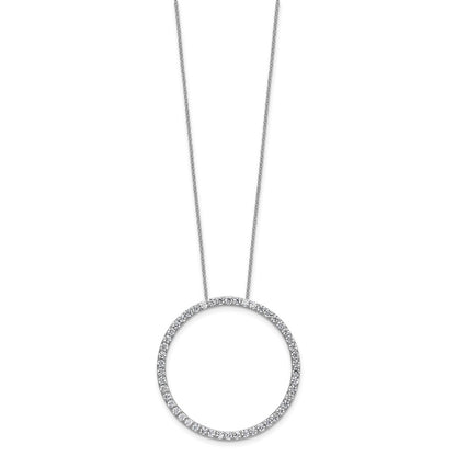 14K White Gold True Origin 2 Carat Lab Grown Diamond Vs Def 18 Inch Eternity Pendant Necklace