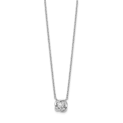 14K White Gold Lab Grown Diamond VS/SI FGH Necklace