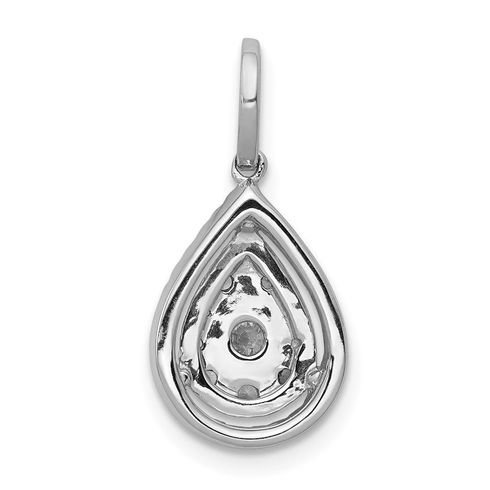14k White Gold 1/2 Ct. Lab Grown Diamond VS/SI+ G+ Complete Teardrop Dangle Pendant