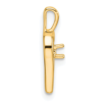 10K Yellow Gold Heart Pendant Mounting