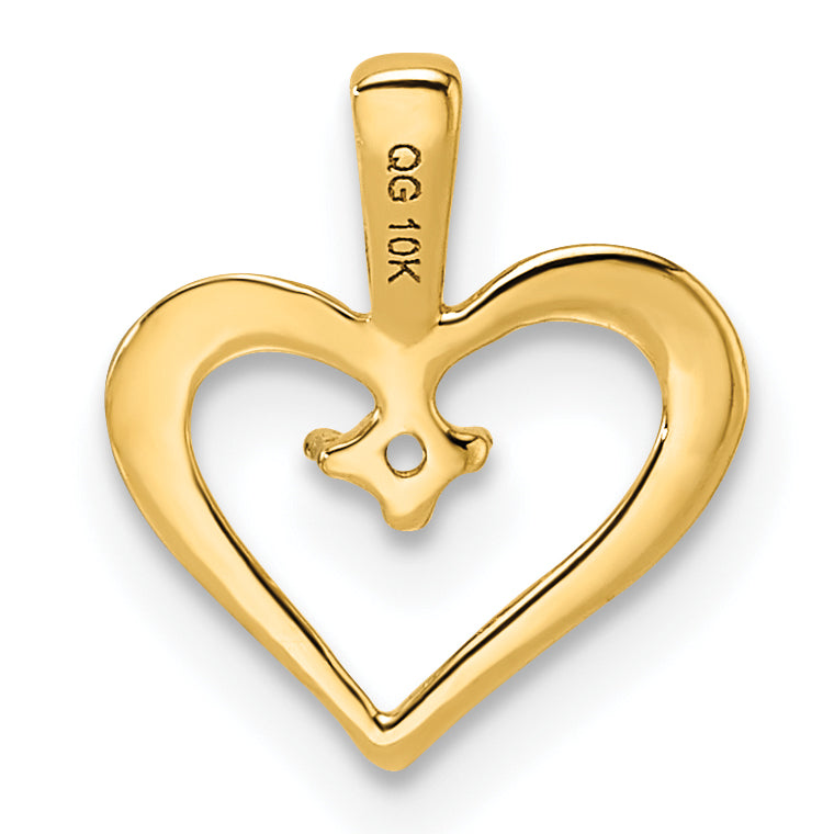 10K Yellow Gold Heart Pendant Mounting