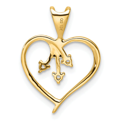 10K Yellow Gold 10K Heart Pendant Mounting