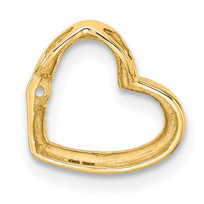 10K Yellow Gold Heart Chain Slide Mounting