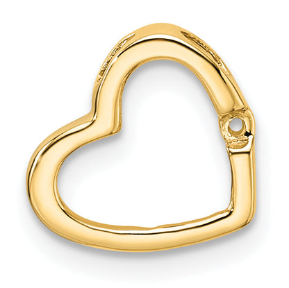 10K Yellow Gold Heart Chain Slide Mounting
