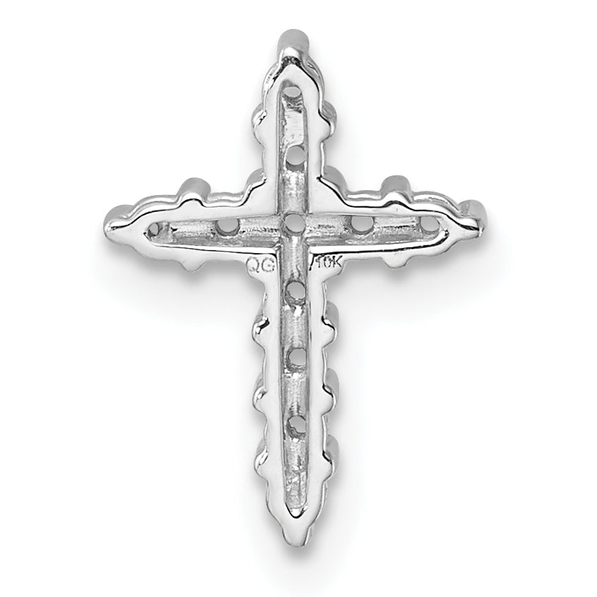 10K White Gold 10K Diamond Cross Pendant Mounting