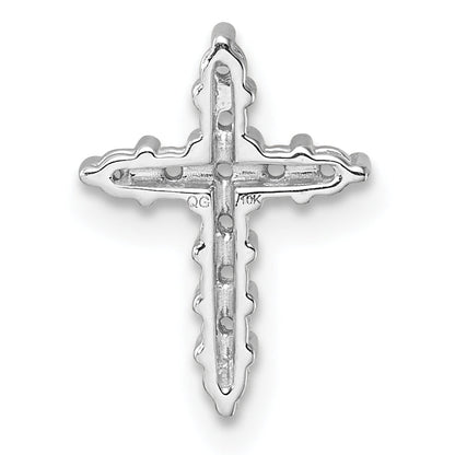 10K White Gold 10K Diamond Cross Pendant Mounting