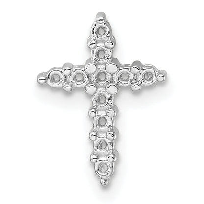 10K White Gold 10K Diamond Cross Pendant Mounting