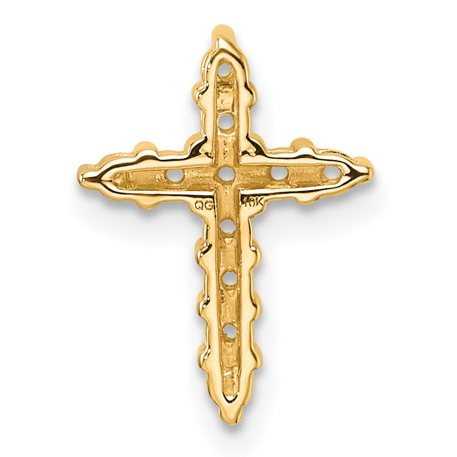 10K Yellow Gold 10K Diamond Cross Pendant Mounting
