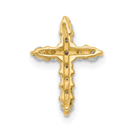 10K Yellow Gold 10K Aa 1/3Ct. Diamond Cross Pendant