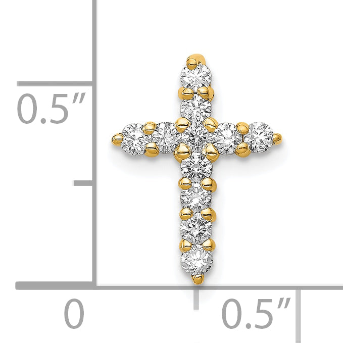 10K Yellow Gold 10K Aa 1/3Ct. Diamond Cross Pendant