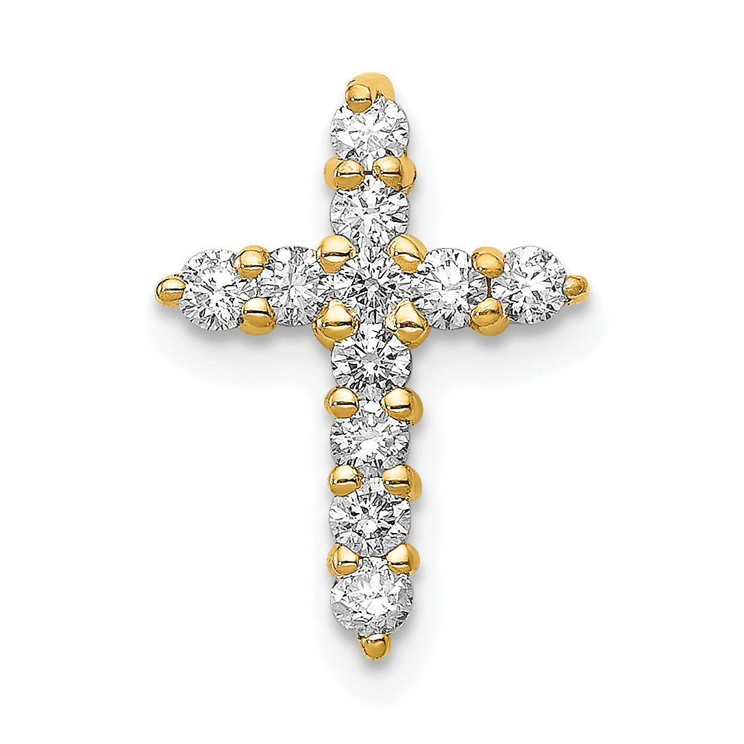 10K Yellow Gold 10K Aa 1/3Ct. Diamond Cross Pendant