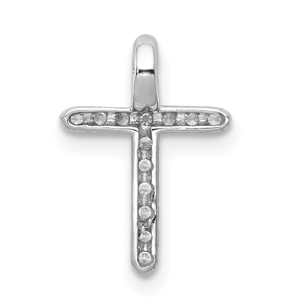 10K White Gold 10K Diamond Cross Pendant
