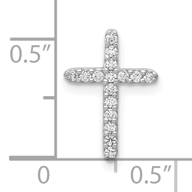 10K White Gold 10K Diamond Cross Pendant