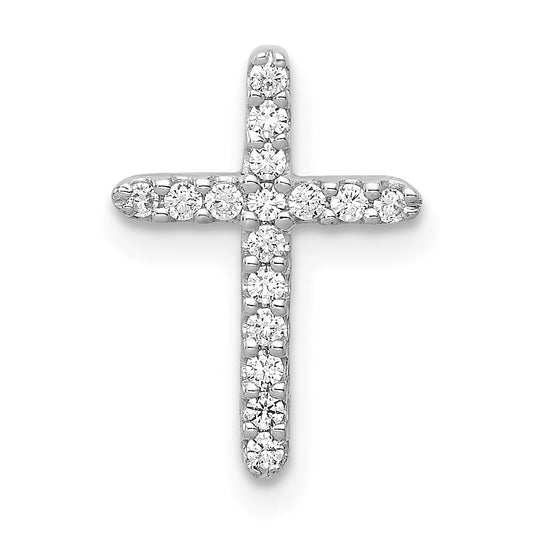 10K White Gold 10K Diamond Cross Pendant