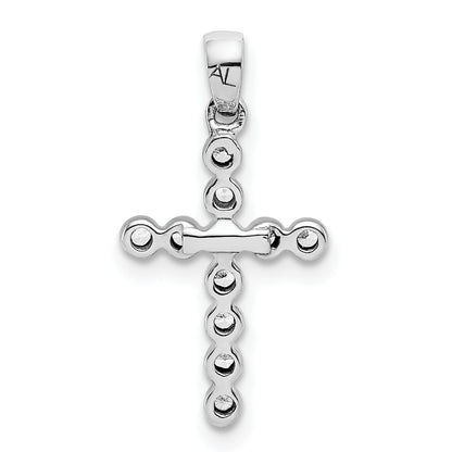 10K White Gold 10K 1/10Ct. Diamond Cross Pendant