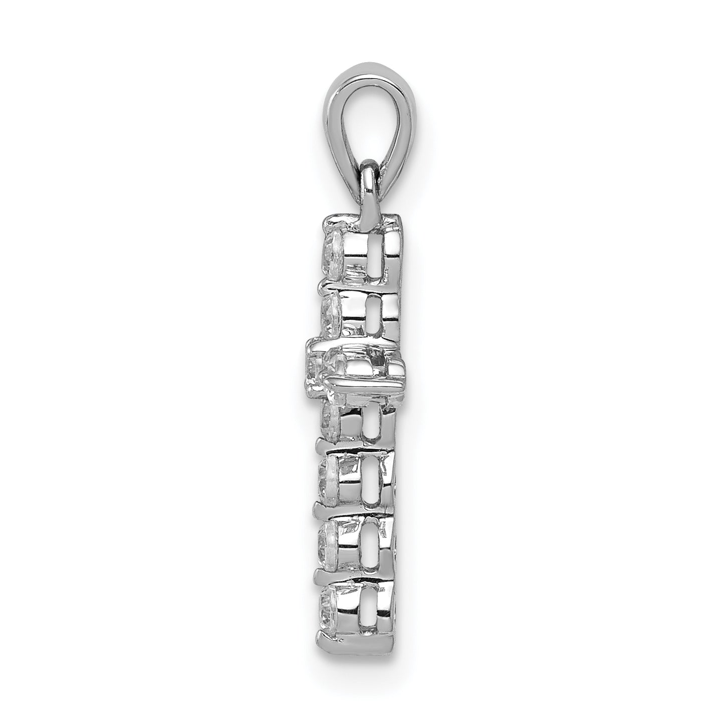10K White Gold 10K 1/4Ct. Diamond Cross Pendant