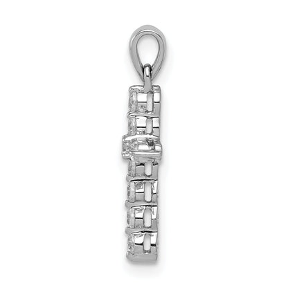 10K White Gold 10K 1/4Ct. Diamond Cross Pendant