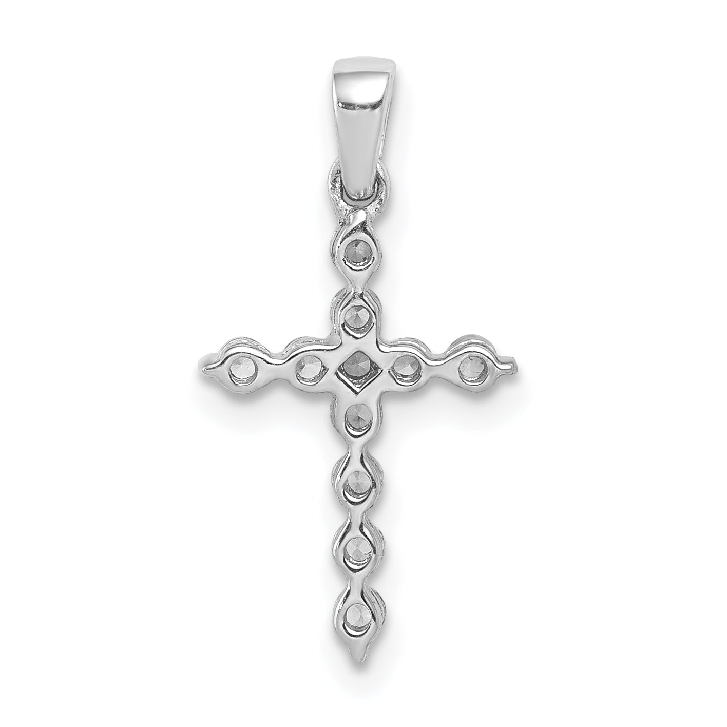10K White Gold 10K 1/4Ct. Diamond Cross Pendant