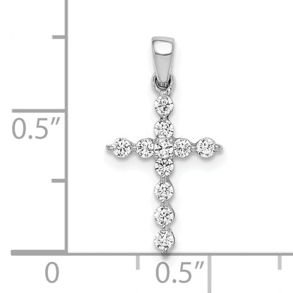 10K White Gold 10K 1/4Ct. Diamond Cross Pendant
