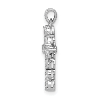 10K White Gold 10K Diamond Cross Pendant