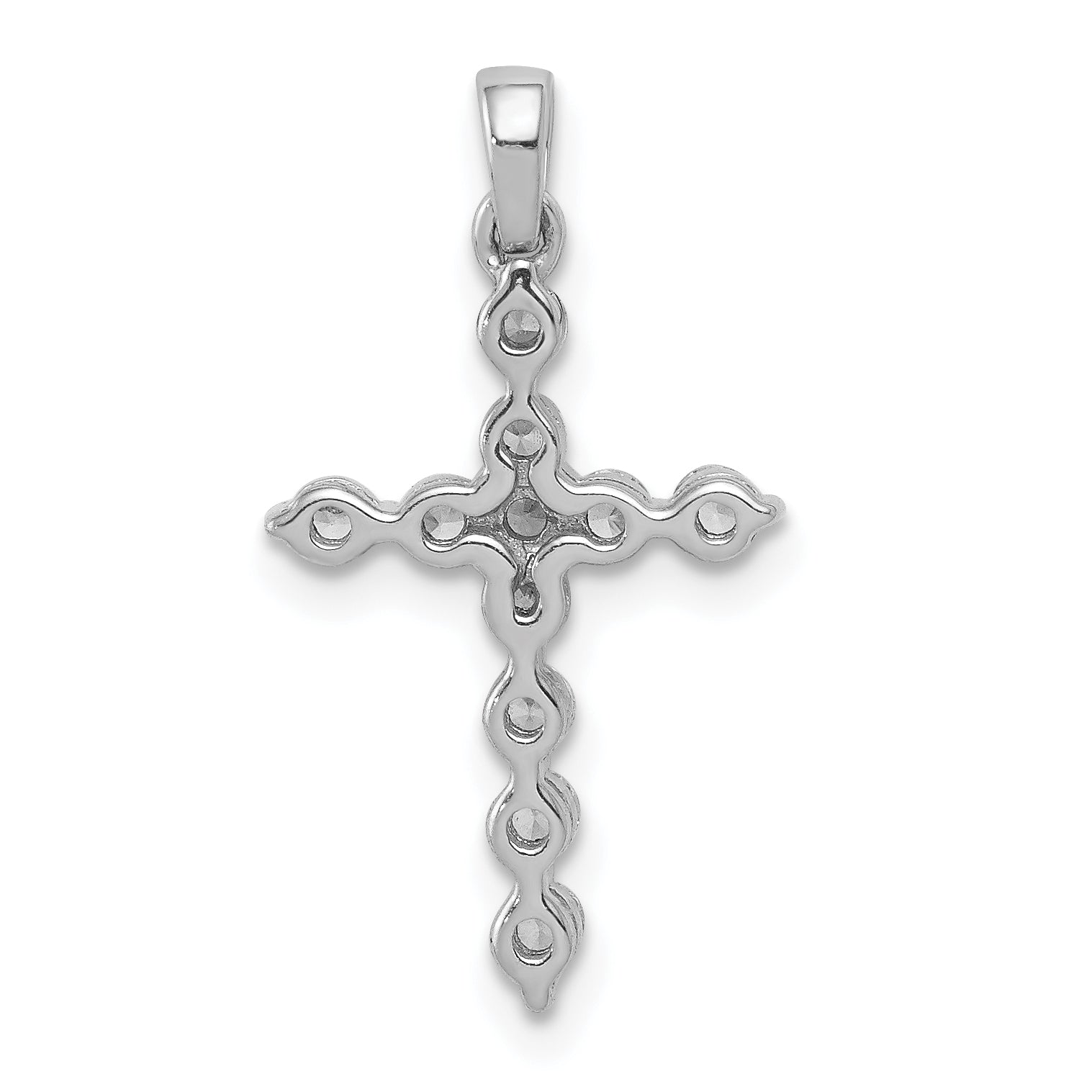 10K White Gold 10K Diamond Cross Pendant