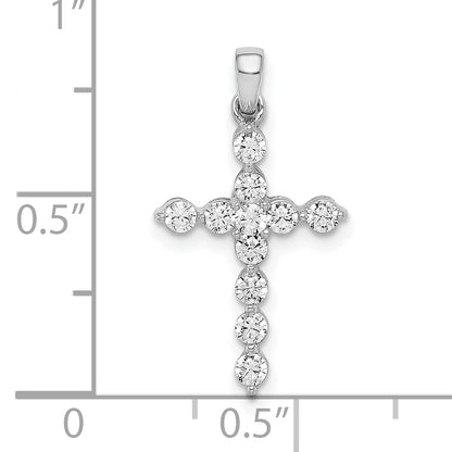 10K White Gold 10K Diamond Cross Pendant