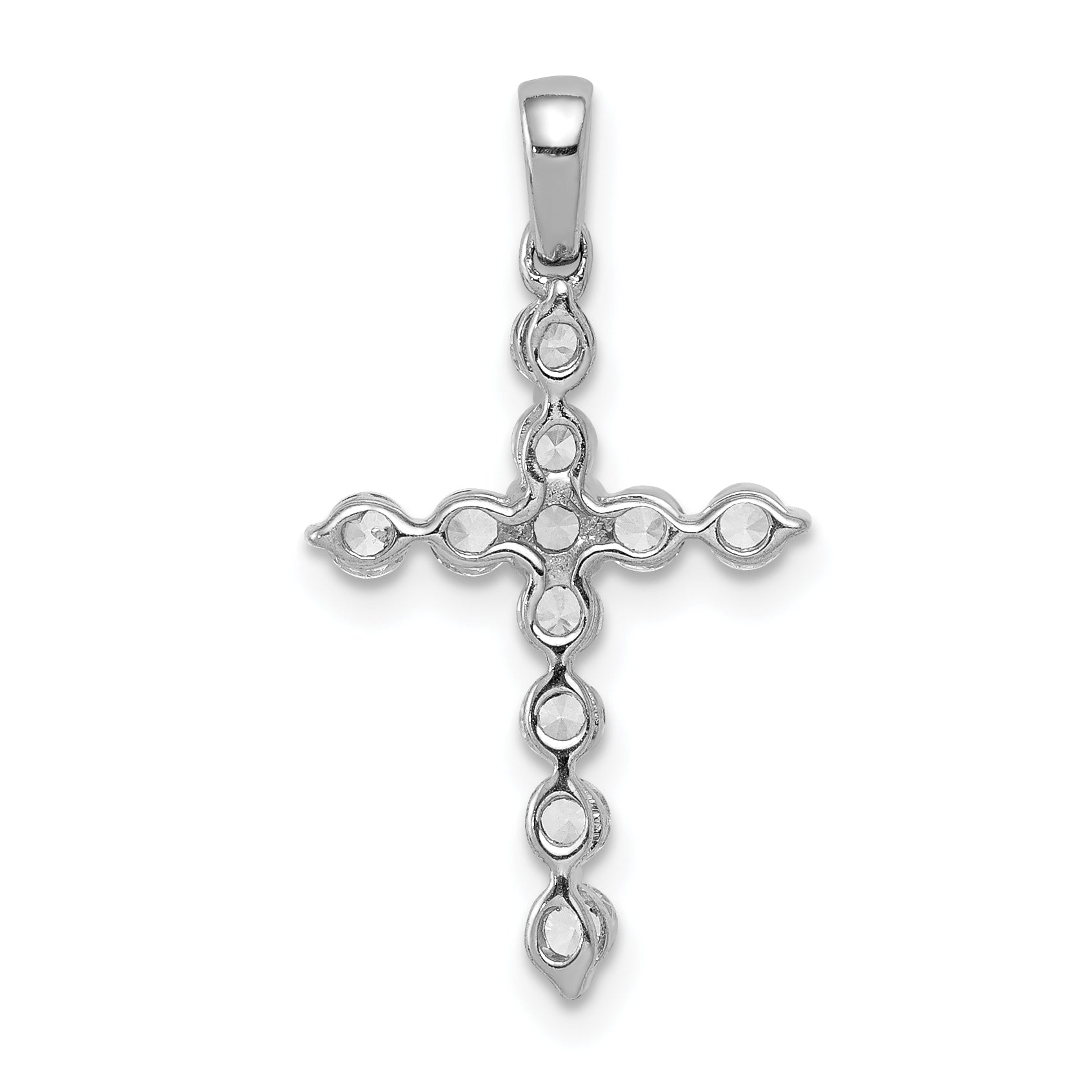 10K White Gold 10K 1/2Ct. Diamond Cross Pendant