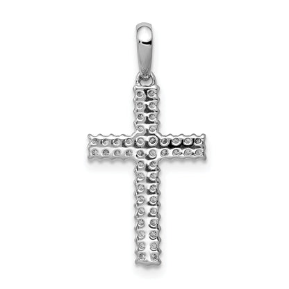 10K White Gold 10K 1/4Ct. Diamond Cross Pendant