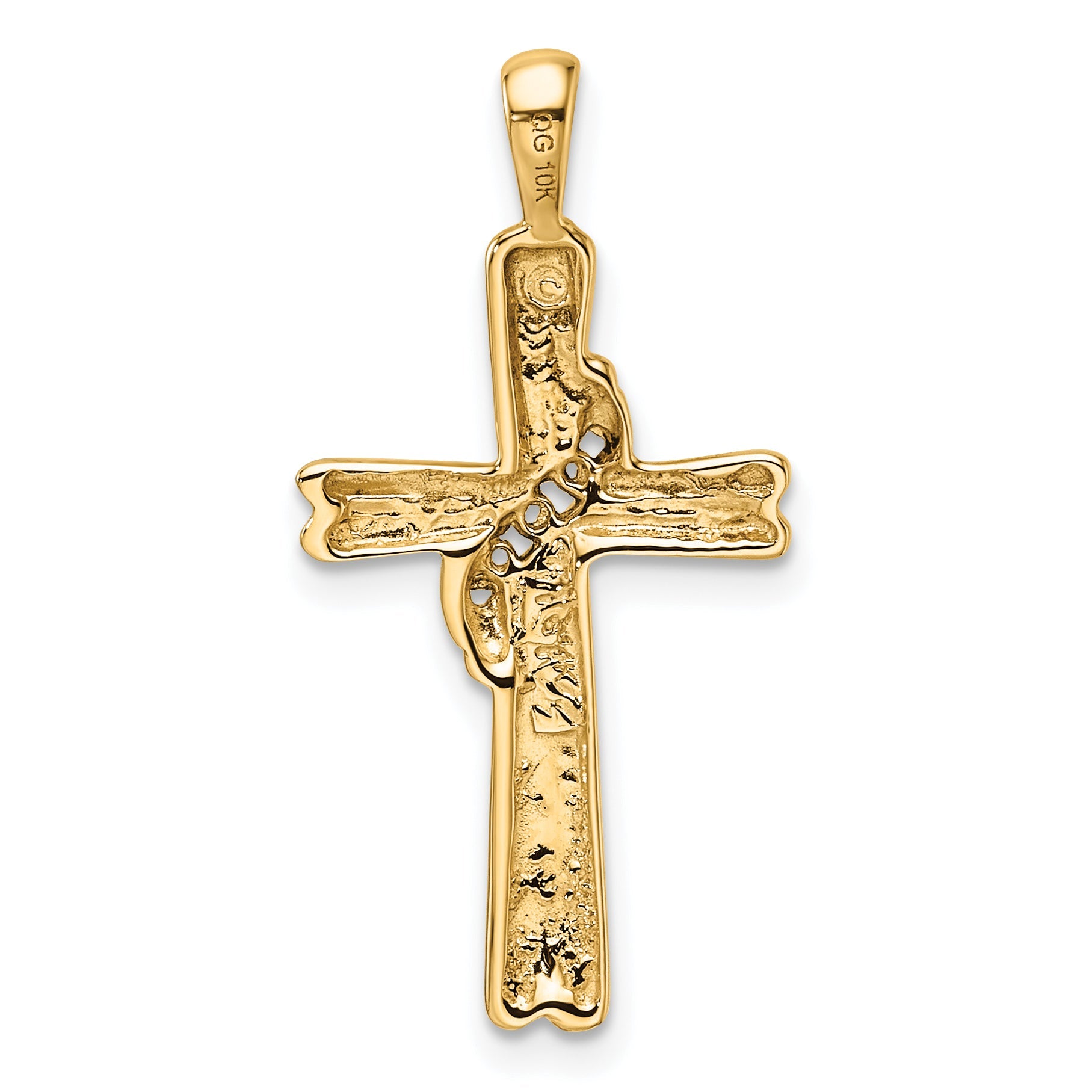 10K Yellow Gold 10K Cross Pendant Mounting