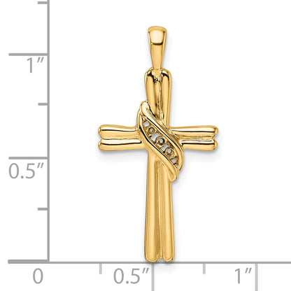 10K Yellow Gold 10K Cross Pendant Mounting