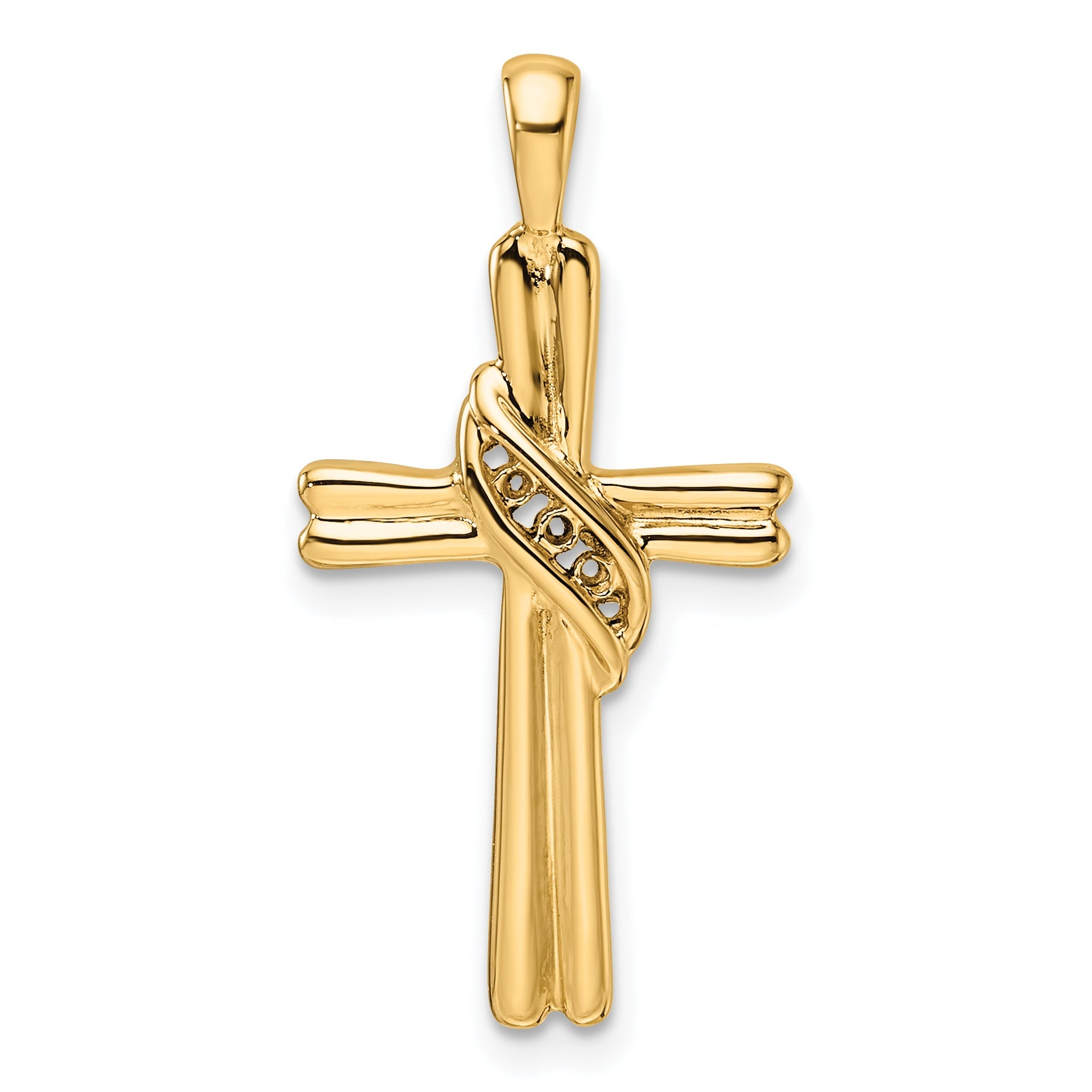 10K Yellow Gold 10K Cross Pendant Mounting