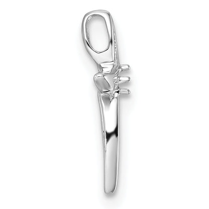 10K White Gold 10K Cross Pendant Mounting