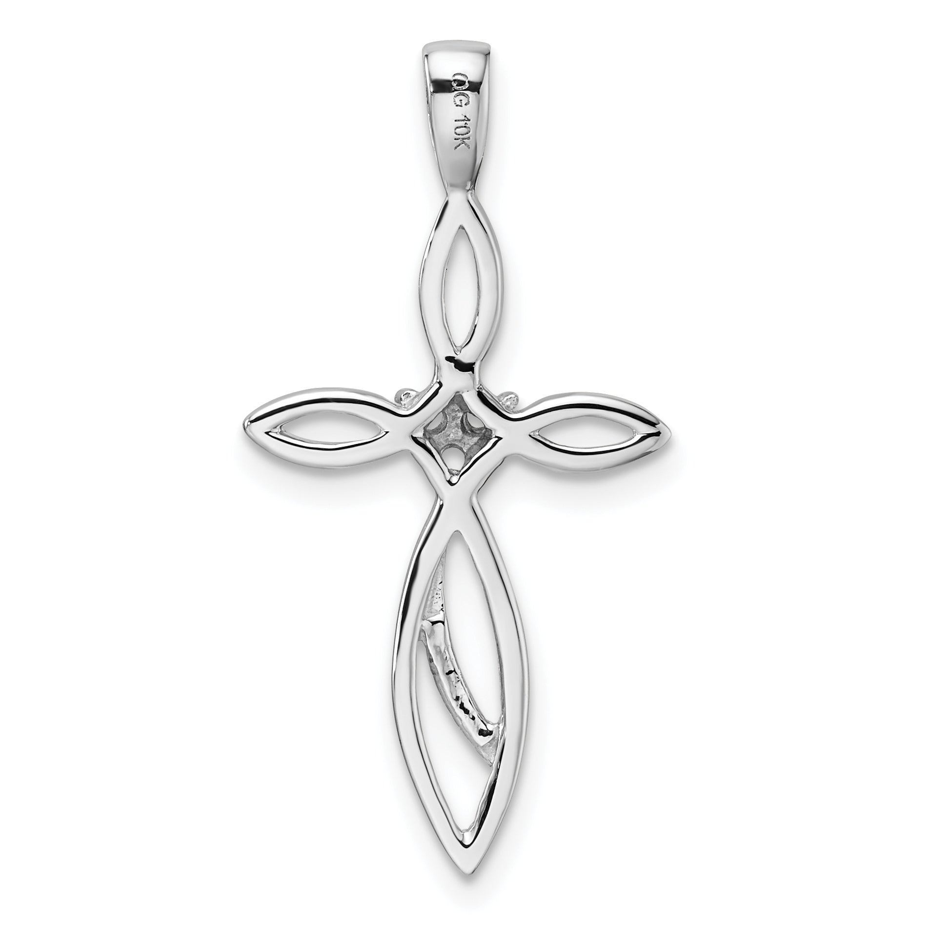 10K White Gold 10K Cross Pendant Mounting