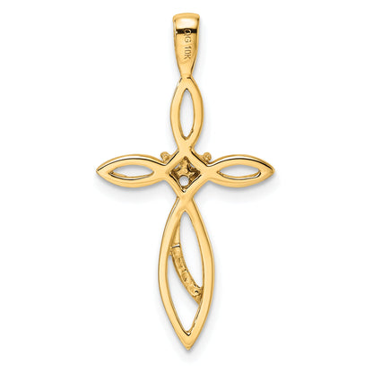 10K Yellow Gold 10K Cross Pendant Mounting