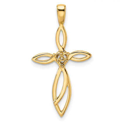 10K Yellow Gold 10K Cross Pendant Mounting