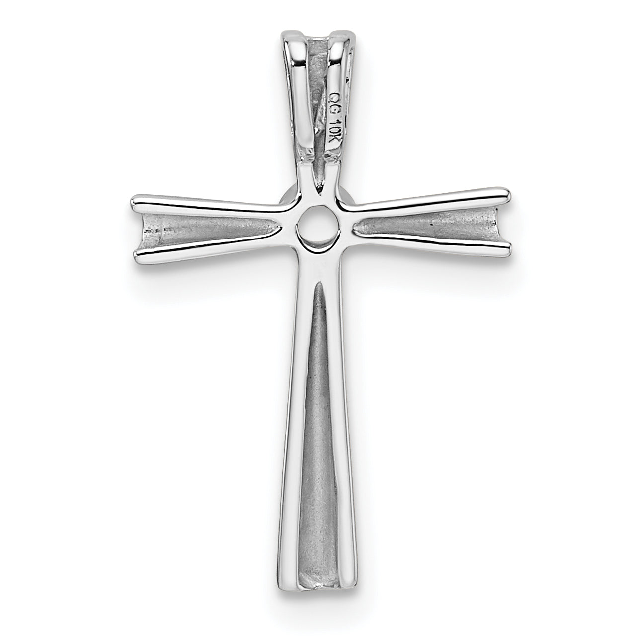10K White Gold 10K Cross Chain Slide Mounting