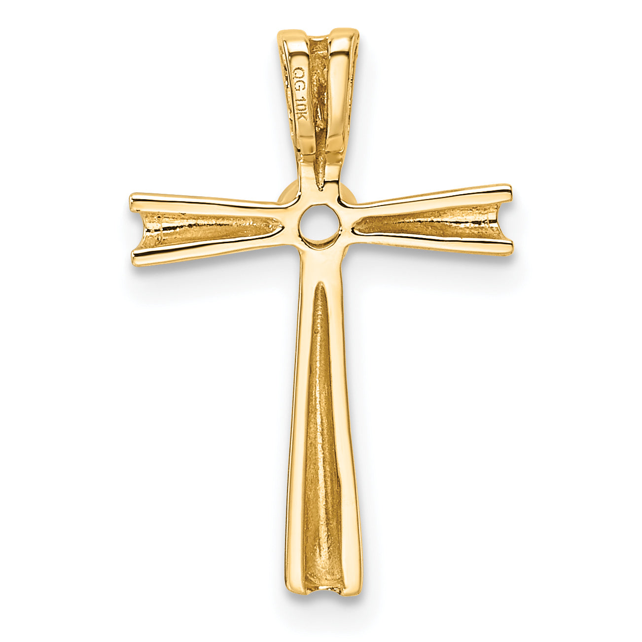 10K Yellow Gold 10K Cross Pendant Mounting
