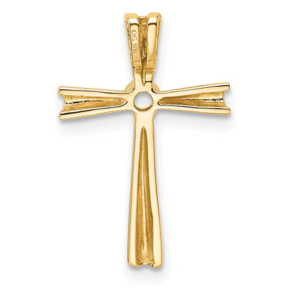 10K Yellow Gold 10K Cross Pendant Mounting
