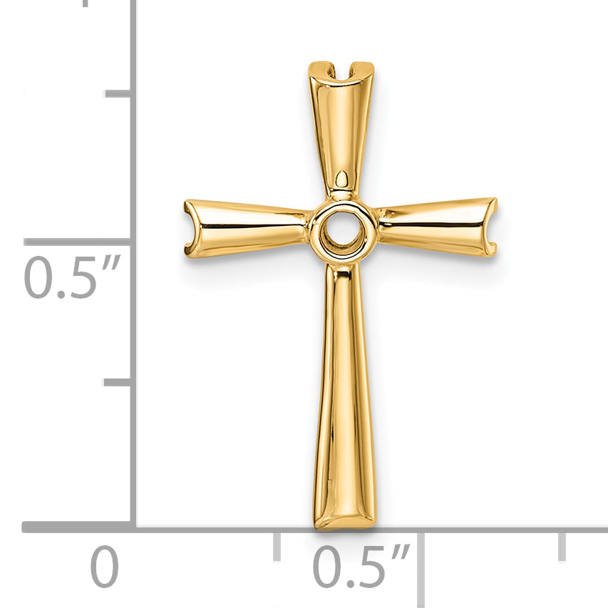 10K Yellow Gold 10K Cross Pendant Mounting