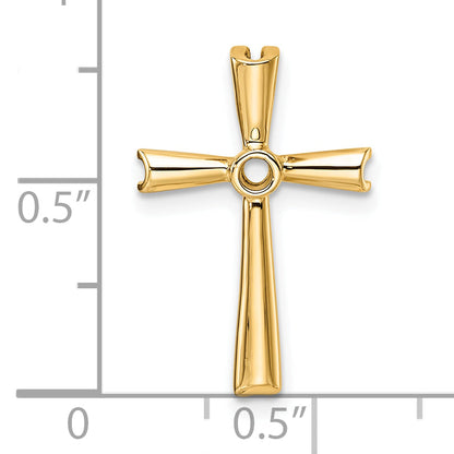 10K Yellow Gold 10K Cross Pendant Mounting