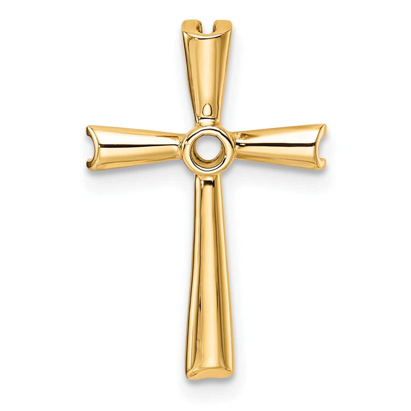 10K Yellow Gold 10K Cross Pendant Mounting